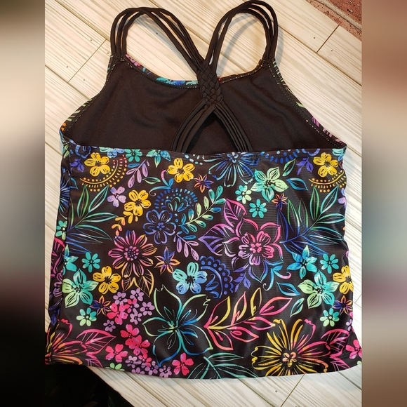 Wonder Nation Floral Swim Top size L (10-12) - Picture 4 of 9